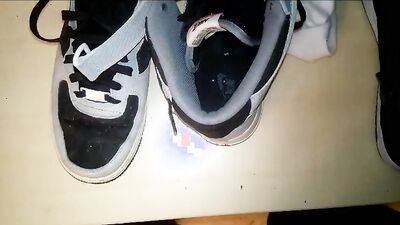 Cum on Afos and Play with Sneakers