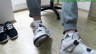 Unpacking and fun with Friends Jordan 4 and worn socks