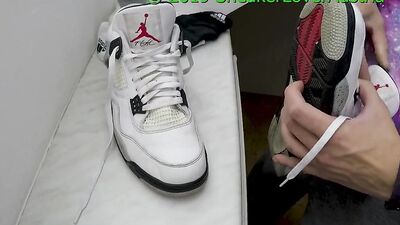 Unpacking and fun with Friends Jordan 4 and worn socks