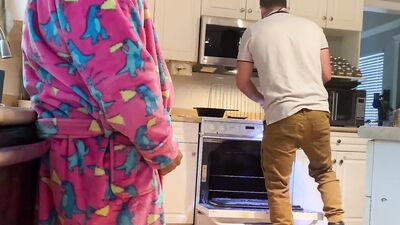 Casually stroking in front of the maintenance guy