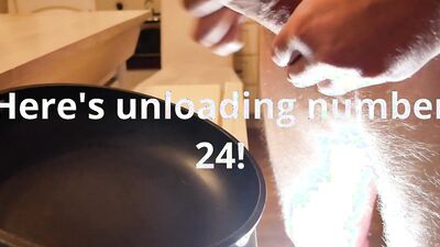 Watch me cum 29 TIMES on a black pan!