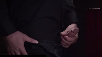 Twink Boy Marcus Rivers Jerks Off His Big Hard Cock While Riding The Priest's Prick - YesFather