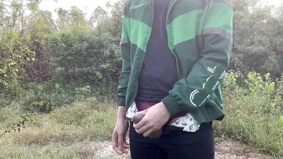 Hard Cock Did Not Allow Me To Piss Outdoors.