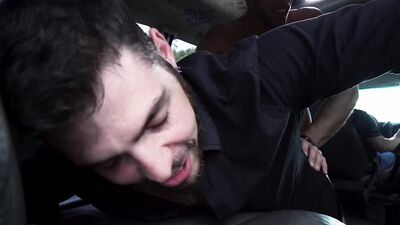 BAITBUS - Alex Mecum Is Blindfolded Not Knowing He's Getting A Blowjob From Handsome Jack Winters