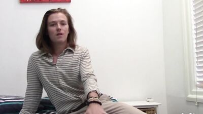 Leeroy 20yo Long Haired Australian Surfer Amateur Casting Couch Chat and Cum