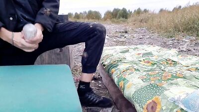 A homeless man found a masturbator in the trash and fucked him hard