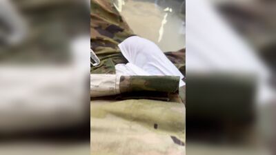First piss-pee video! Watch while army specialist gets in a tub in uniform and begins to wet himself!