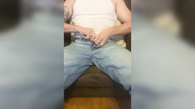 Very verbal cum in my classic Hanes tighty whiteys