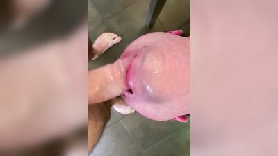 Fucks me in the throat in all positions. Licking cum off his belly