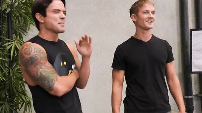 Dakota Payne and his cute buddy are bonking in the studio