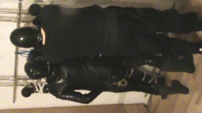Tied up bloke is having fun in some gay action