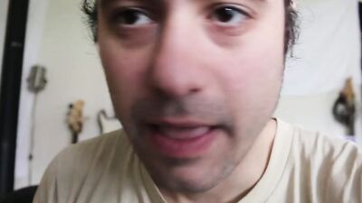 Gay fella is enjoying in a video call with his naughty boyfriend