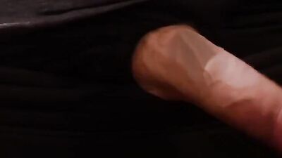 Straight dude is flashing his big dick in front of the camera