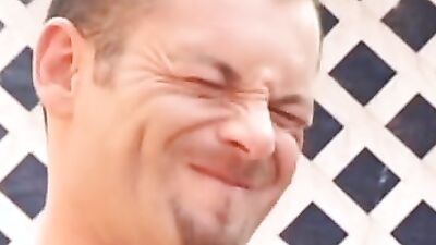 Two amateur gay blokes are having sex in the backyard