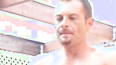 Two amateur gay blokes are having sex in the backyard