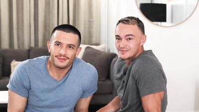Manny and his lovely mate are barebacking in the bedroom