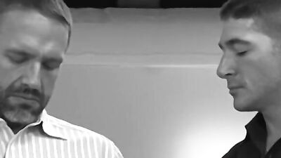 Dirk Caber and his mate are barebacking in black and white video