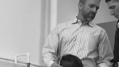 Dirk Caber and his mate are barebacking in black and white video