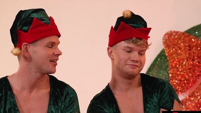 FalconStudios - Santa's Dirty Little Slut Jock Elves Are Spitroasting Hard