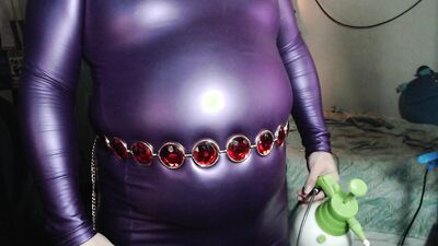 Raven Belted Purple Dress INflation