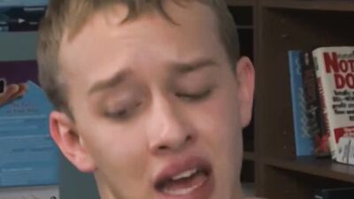 Twinks Patrick Kennedy and JT Wreck anal fuck in classroom