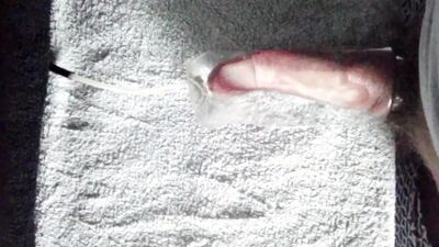 Hairy Cock Vacuum Suck Play With Juice Bottle