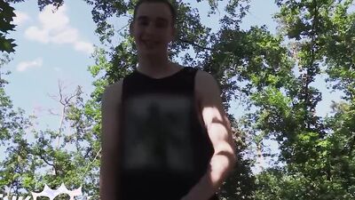 TWINKPOP - Straight Guy Is Led Into The Forest To Suck Dick Get Fucked For Cash