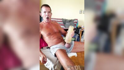 Pervy PapiFachero having fun with his FleshLight Fucking it for Fun!