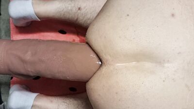 Str8 Aussie fucked deep by Hankeys XXL XXXCalibur Dildo Session 10