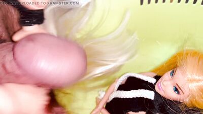 Barbie Doll Friends Rubbing And Shaking Small Penis Until Cumshot