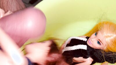 Barbie Doll Friends Rubbing And Shaking Small Penis Until Cumshot