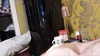Bit of hairy verbal cock play before going for my shower no cum or orgasm