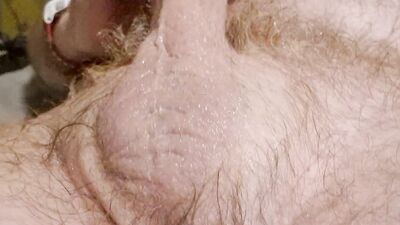 Bit of hairy verbal cock play before going for my shower no cum or orgasm