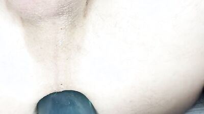 Close-Up Fucking Myself With My 14" Dildo Toy