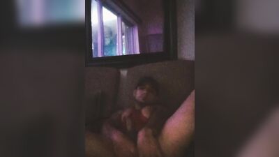 HUNK HOTTIE ON BALCONY PLAYS WITH HIS HOLE AND STROKES HIS DICK UNTIL HE EXPLODES ALL OVER HIS PHONE