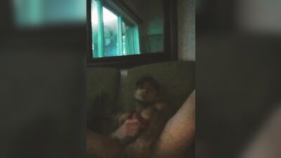 HUNK HOTTIE ON BALCONY PLAYS WITH HIS HOLE AND STROKES HIS DICK UNTIL HE EXPLODES ALL OVER HIS PHONE