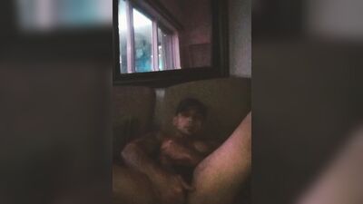 HUNK HOTTIE ON BALCONY PLAYS WITH HIS HOLE AND STROKES HIS DICK UNTIL HE EXPLODES ALL OVER HIS PHONE