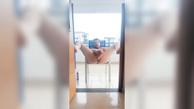 Horny Closeted Slut on Balcony