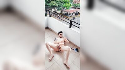 Horny Closeted Slut on Balcony