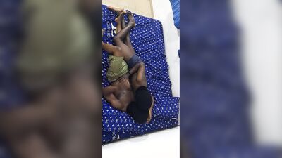Dark skin twink takes a Macho man up for a good fuck