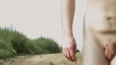 Nude biking and running in public nature at mining area. Young Tobi Exhibitionist Tobi00815