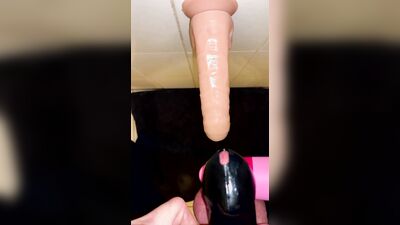 Sissy with sloppy deep throat blowjob ruined cum shot and cum eating
