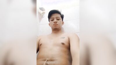 Young Asian Teen Guy Bathroom Pissing And Jerk Off