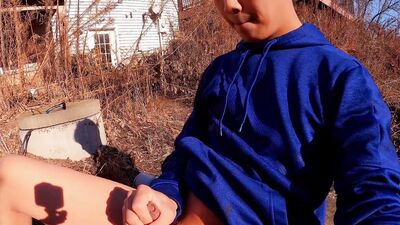 Slutty Twink's public piss and cum adventure vlog