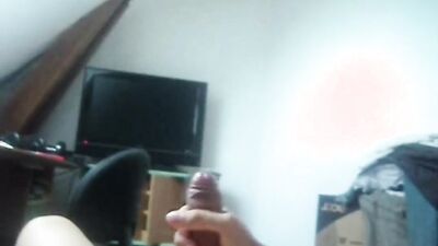 Compil of jerking close-up and cumshots of a young guy