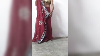 Wear saree full video
