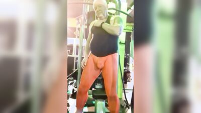 See thru tights on the gym floor