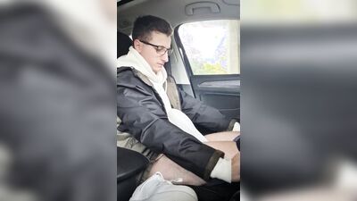 Sneaker fuck in the car