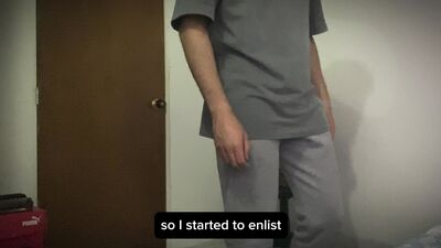 Calming the fever, touching the big hairy uncut cock, until it ends up cum in the belly