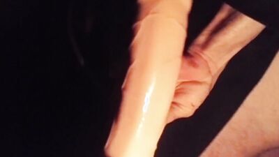 Private Video, Riding Long Thick Realistic Dildo on a Homemade Sybian Machine